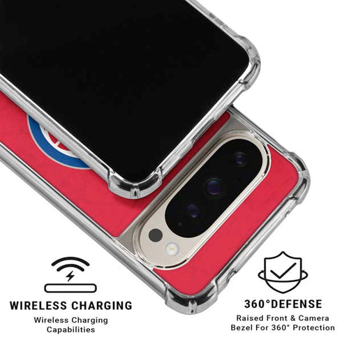 NBA Detroit Pistons Distressed Google Pixel 9 Pro XL Clear Case